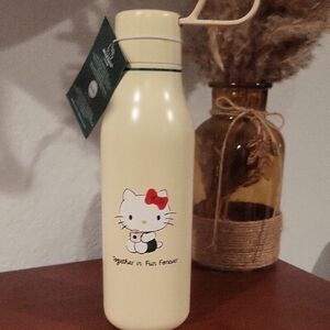 Starbucks Cream Bottle with Red Bow